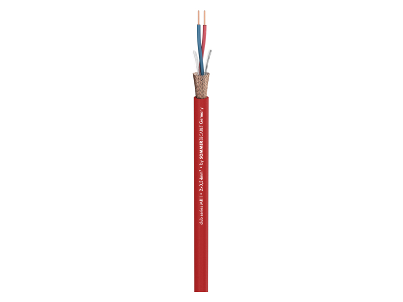 SOMMER CABLE Club Series MKII; 2 x 0,34 mm2; PVC O 6,50 mm; czerwony